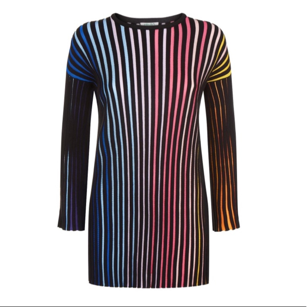 KENZO Rib knit rainbow sweater size L